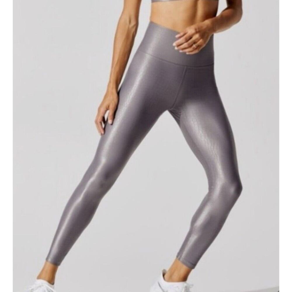 Carbon38 Shiny Gray Leggings